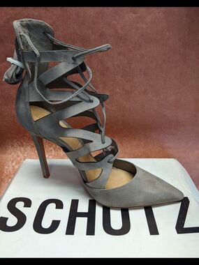 Schutz Niche Women's Dress Pump - Mouse Grey - NEW